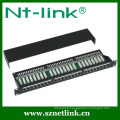 19 pouces STP Black Cat6 24Port 1U Patch Panel